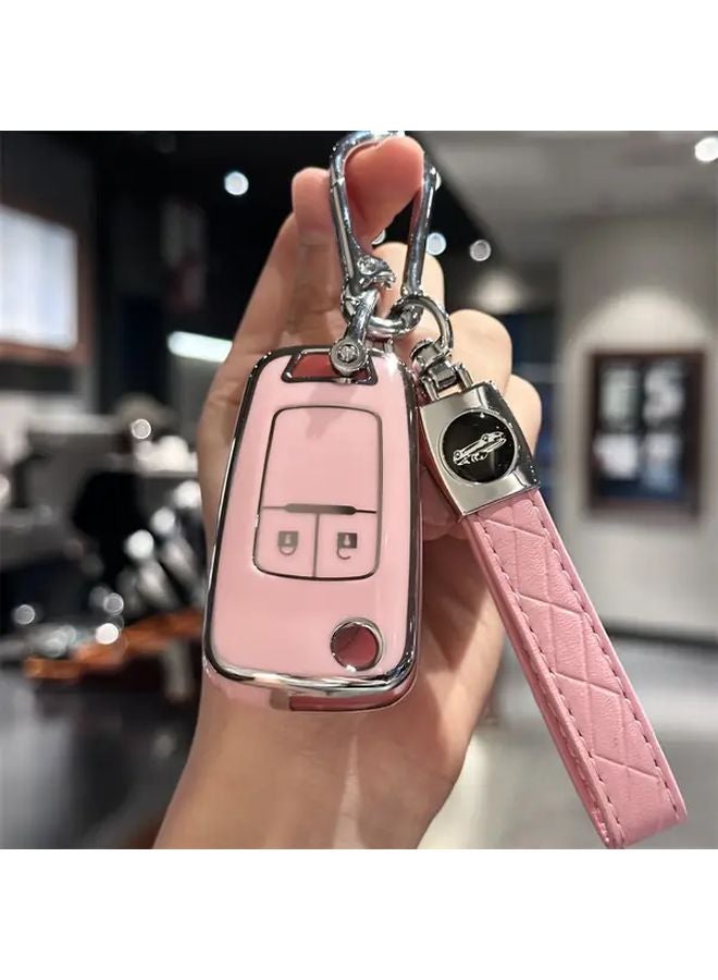 غطاء مفتاح TPU الأبيض الواقي لمفتاح سيارة أوبل أسترا، مقاوم للسقوط - Image 2